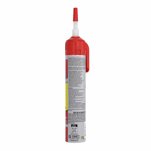 Back view of Waterproof And Weatherproof Hybrid Polymer Caulk For Indoor Outdoor Use Paintable Sealant No Caulk Gun Needed 6.6 Oz 1 Pack