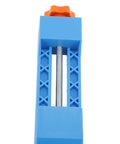Zerodis Circular Saw Guide Clamp With Bidirectional Locking For 4 To 6 Inch Dust Cutters And Marble Machines Heavy Duty ABS Plastic Base top view of blue guide clamp with orange adjustment knob