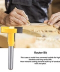 Premium T Slot Router Bit With 1 4 Inch Shank Made From Durable Cemented Carbide for making clean grooves in wood.