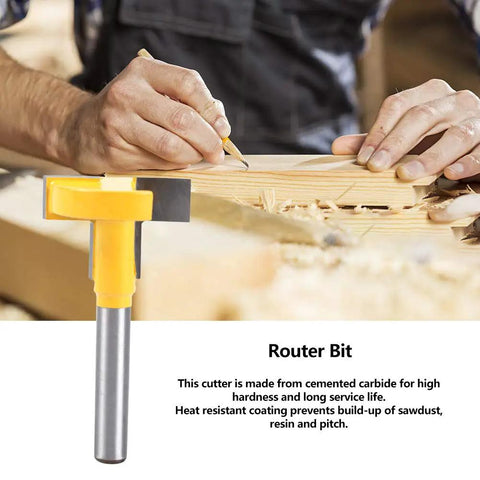 Premium T Slot Router Bit With 1 4 Inch Shank Made From Durable Cemented Carbide for making clean grooves in wood.