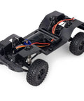 Hardcore Nylon Crawler Chassis Frame With Gearbox Assembled Upgrade Kit For One Eighteenth Scale RC Crawlers Like Bronco Defender AX8562 Durable Steel Rails