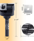 CNC Spoilboard Surfacing Router Bit With One Inch Cutting Diameter And Quarter Inch Shank Carbide Insert Two Wing Planer Bit