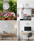 Outdoor Thermometer And Hygrometer, 10 Inch Round White Dial, Waterproof Wall Mount For Patio Garden Garage And Home, Rugged And Easy To Read Temperature And Humidity Monitor Built For All Weather Use, mounted outdoors and indoors