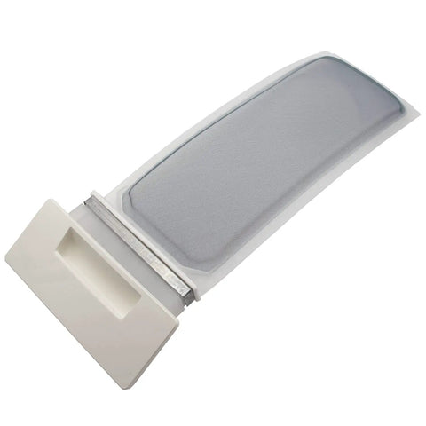 Front Load Clothes Dryer Lint Screen Filter Replacement Model Specific Fit For W10717210 And W11607443 Not Universal No Hassle Easy Install Durable Build Perfect For Home Laundry Keeps Lint Out And Dryer Running Smooth, white handle, long screen view.