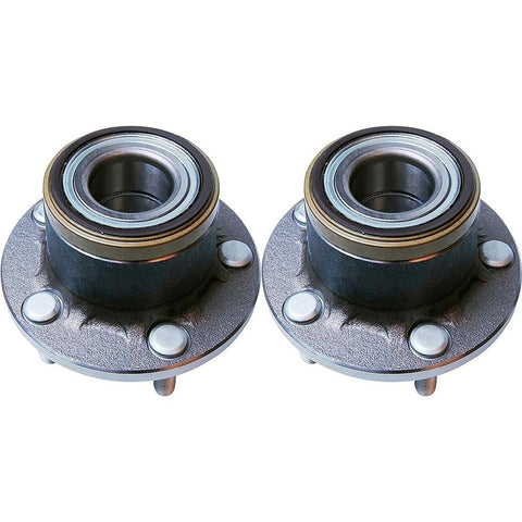 Rear Wheel Bearing And Hub Assembly For Transit Connect 2010 Through 2013 Replacement 7T1Z1104B 2-pack, front view of metal hubs