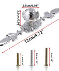 Close-up of Crystal Glass Diamond Cabinet Knob with Plates and Screws Set of 5 for Drawers Dresser Cupboards