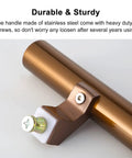Stainless Steel Sliding Door Pull Handle Round Bar Heavy Duty Push Gate Hardware for Interior Exterior Doors Fits 140cm