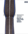 Atlas XL Hammock Suspension System With Wide Tree Straps shows innovative tapered design for tree protection.