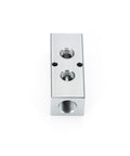 2 Way 4 Port Pneumatic Air Manifold Block 3/8 NPT And 1/4 NPT Aluminum Mounting Block For Air Compressor Outlet Kit 2 Pack