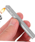 12 Pc Aluminum Filler Rods Welding Sticks For Reliable Low Temp Welds held next to a flame for demonstration.