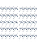 Fifty Pack One Eighth Inch Toggle Bolts For Drywall And Ceiling Mounts Heavy Duty Anchors Kit With Screws Rustproof Galvanized Metal Toggle Anchors For Rock Solid Wall Installations, arranged in rows