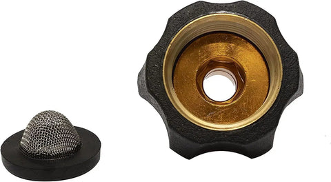 Water Inlet Fitting For Pressure Washer Pumps Heavy Duty Replacement Part showing brass fitting and mesh screen