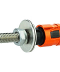 Rust Proof Aluminum License Plate Screws Kit With Accessories 4 Pack For Cars Trucks And Motorcycles Orange close-up view