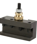 Badass Slick Quick Change Mini Lathe Tool Post Holder with a quick change mounting plate for compact metal lathes.