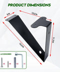 Rugged Mailbox Mounting Bracket For Post And Floating Installations Heavy Duty Post Mount Kit With Triangular Support To Stop Tilting Easy Install And Weatherproof Construction For Outdoor Mailboxes, 13.5 in black steel