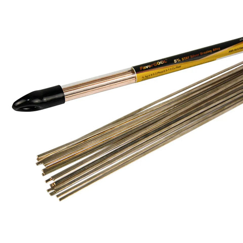 1 Lb Value Pack 5 Percent Silver Phosphor Copper Brazing Rods BCuP-3 For Welding 0.050x1/8x19.25 Inch Pro Grade Torch Accessory