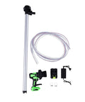 Jiawu Rechargeable Liquid Transfer Pump With 304 Stainless Steel Tube For Smooth Fuel Siphoning In Food Processing And Equipment Maintenance Featuring Ergonomic Design And Us Plug For Portable Heavy Duty Use, includes hose and battery.