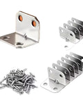 Beefy Stainless Steel L Shaped 90 Degree Corner Bracket For Furniture And Shelves, Heavy Duty Steel Bracket Built To Last with screws