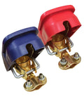 Quick Release Brass Battery Terminal Clamps With Red And Blue Covers For Top Post Battery, durable anti-corrosion build