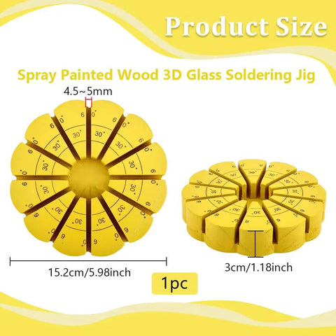 Heavy Duty Pine Wood Stained Glass Jig Featuring Smooth Adjustable Angles For Flawless 3D Soldering Crafts And Nifty Everyday Gear For Weekend Warriors Who Expect Pro Results Daily, yellow spray-painted design.