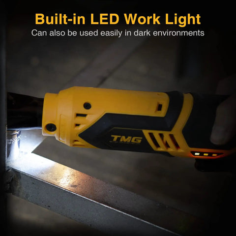 Cordless Electric Ratchet Wrench Set Workhorse For Auto Repair And Diy Projects With Built-in LED Light