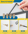 Heavy Duty Self Drilling Drywall Anchors And Screws Kit Featuring 50 Pieces Of Tough Carbon Steel Fasteners for easy installation guide.