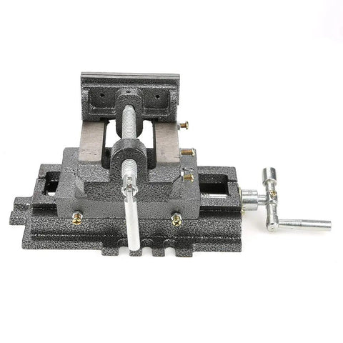 Beefy 4 Inch Cross Slide Vise With Heavy Duty Clamping Power For Milling Machines And Drill Presses Steel Construction Wide Jaws For Secure Workpieces And Precise Cuts Ready For Any Heavy Metal Working Project, 4-inch cast iron cross slide vise with handwheel
