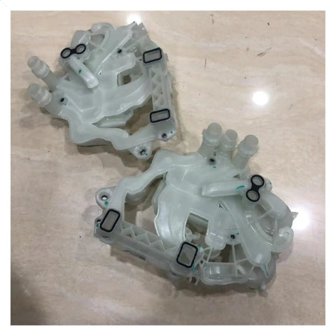 Heavy Duty Cooling Water Pump And Heat Pump Lines For Tesla Model 3 And Y, clear polyamide housing, designed for coolant management.