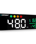 3-In-1 Decibel Meter With Humidity And Temperature Readout showing 48.0 dBA, 82°F, 49% humidity on large LCD display