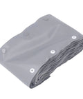 Snap Button Cable Sleeve Flame Retardant PVC Wire Cover And Cord Organizer Wrap Heavy Duty Wire Management 10M Roll folded in grey.