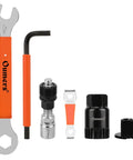 Bike Crank Puller Tool Set with 16mm and 15mm wrenches, crank extractor, bottom bracket remover, forged steel, orange grip