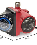 Quiet Hot Water Recirculator Pump Flows Smooth Water Toward Faucets With Zero Hassle with timer, 3.31" height, 4.69" width.