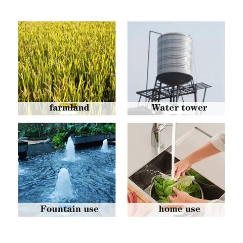 Uses of a 3 Inch Bore Deep Well Submersible Pump 110V 0.33HP With External Control Box including farm, water tower, fountain, home