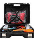 No Sweat Battery Powered Electric Plant Twist Tie Machine For Rapid Trellising And Crop Training Heavy Duty Hand Held Grower Tool For Vineyards inside black case with accessories.