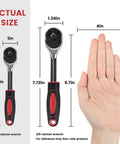 Compact Quarter Inch Drive Ratchet Socket Set With Ten Metric Sockets From Four To Thirteen Millimeters size comparison