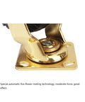 Heavy Duty 8 Inch Pneumatic Rubber Tires For Hotel Luggage Carts Smooth Rolling Brass Hub showing gold plated brass hub detail.
