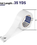 Heavy Duty White Duct Tape 1.88 Inch Wide By 35 Yards Waterproof No Residue Strong Adhesive For Indoor Outdoor Use Tearable Diy Multipurpose Home Repair
