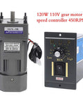 110V adjustable gear motor with speed controller for DIY