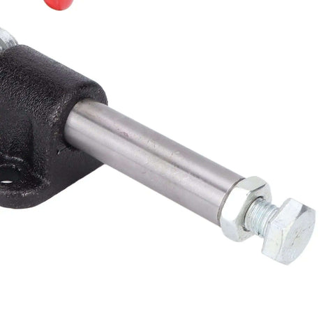 Heavy Duty Push Pull Toggle Clamp For Welding And Assembly, Quick Fix Fixture, iron and plastic construction, bolt detail