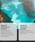 Pro Grade Epoxy Resin Polishing Kit With Dope Mirror Finish Compound, water-like smooth resin surface with scratch info