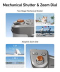 Close-up of Mechanical Shutter & Zoom Dial on Magnetic Imaging Master Grip Boss Level Phone Camera Grip with 3200mAh Battery
