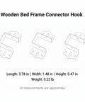 Fix Wobbly Furniture Fast With A Solid Yellow Wood Connector Hook For Frame Rail Reinforcement diagram dimensions