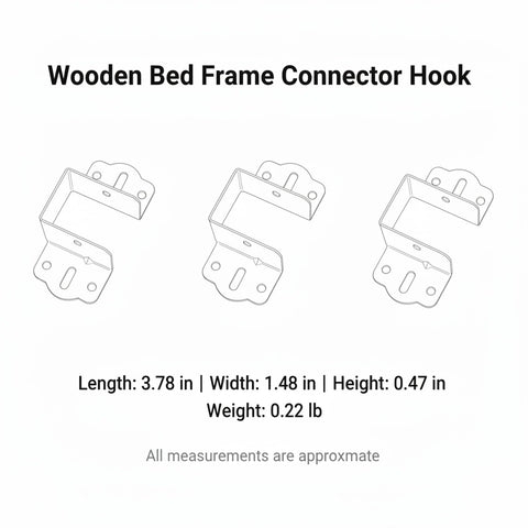 Fix Wobbly Furniture Fast With A Solid Yellow Wood Connector Hook For Frame Rail Reinforcement diagram dimensions