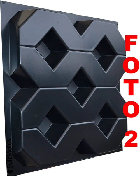 DIY Grass Concrete Molds For 19.68 Inch Square Paving Blocks 500x500x60 mm Reusable ABS Plastic Paver Mold front view