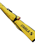 Heavy Duty Nylon Carrying Case For Plate Levels 6ft To 10ft With Adjustable Strap Lined Interior Multiple Tool Compartments And Tough Cordura Shell In Bright Yellow For Easy Transport And Safe Storage