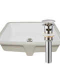 Shallow Rectangular Undermount White Porcelain Sink With Dope Matte Black Drain And Pop Up Drain Sealer 14 By 18 Inch Inner Basin With Overflow