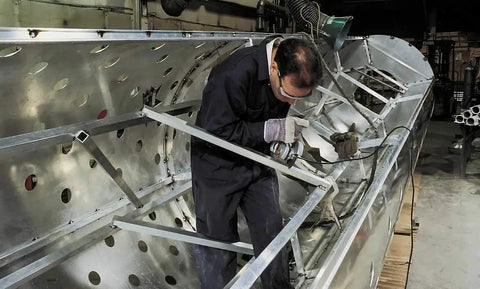 Worker using Aluminum And Metal Cutting Off Wheel Pack Of 25 Delivers Fast Clean Cuts On Aluminum And Ferrous Metals Versatile Abrasive Wheel