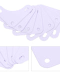 Eight Pack White Steel Corner Brackets For Shelves And Furniture, Heavy Duty Triangular Braces shown in detail