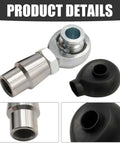 Three Quarter Inch Heim Joint Rod End Kit With Chromoly Joints And Tube For Suspension Steering And Traction Bars Right And Left Hand Thread Steering Joints Panhard Kit Chrome Plated Balls Beefy Rugged Build Smooth Alignment, silver rod end and black boot