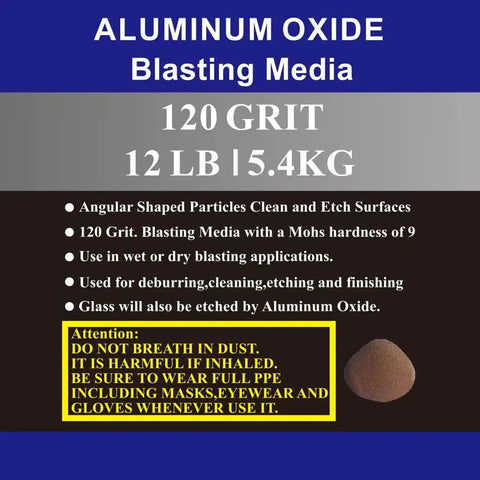 12 Lbs Medium To Fine Sand Blasting Abrasive Media For Blasting Cabinets Or Guns 120 Grit Ideal For Deburring Cleaning Etching And Finishing Use Wet Or Dry For Glass Etching